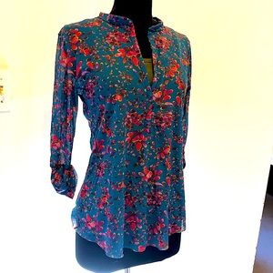 SWEET PEA Floral Sheer Top